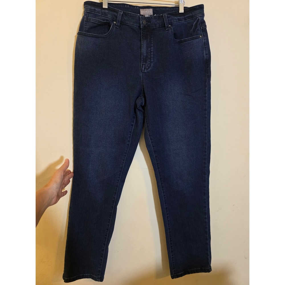 Ted Baker London Mens Dark Wash Slim Straight Denim Jeans 34x32 Blue‎ 1889005